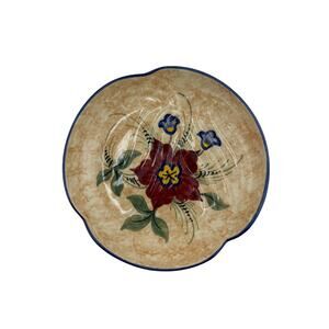 Vintage Signed Handmade Decorative Floral Bowl Astrid 553 Holland